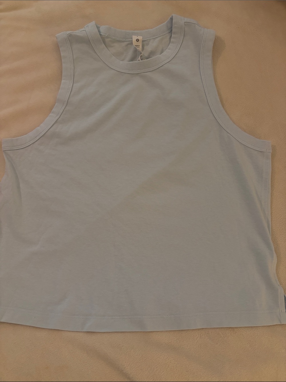 lululemon athletica Pale Blue High Neck Tank